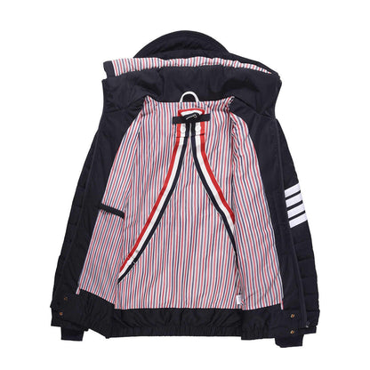 Thom BrownePremium Short Down Jacket - 90% Duck Down with Drawstring Hood