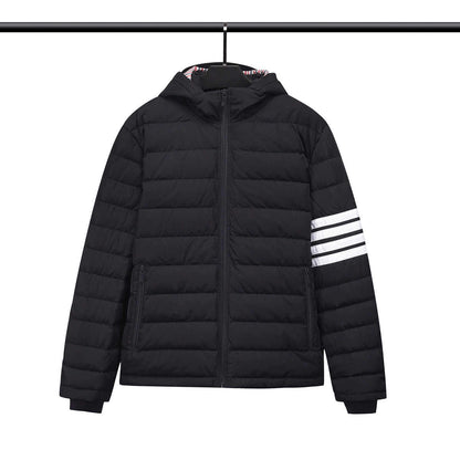 Thom BrownePremium Short Down Jacket - 90% Duck Down with Drawstring Hood