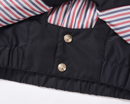 Thom BrownePremium Short Down Jacket - 90% Duck Down with Drawstring Hood