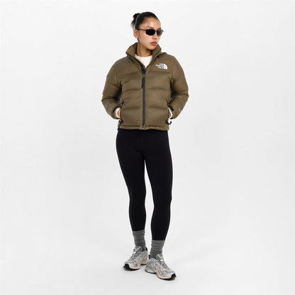 North Face Womens 1996 Retro Nuptse Water Resistant Goose Down Short Puffer Jacket