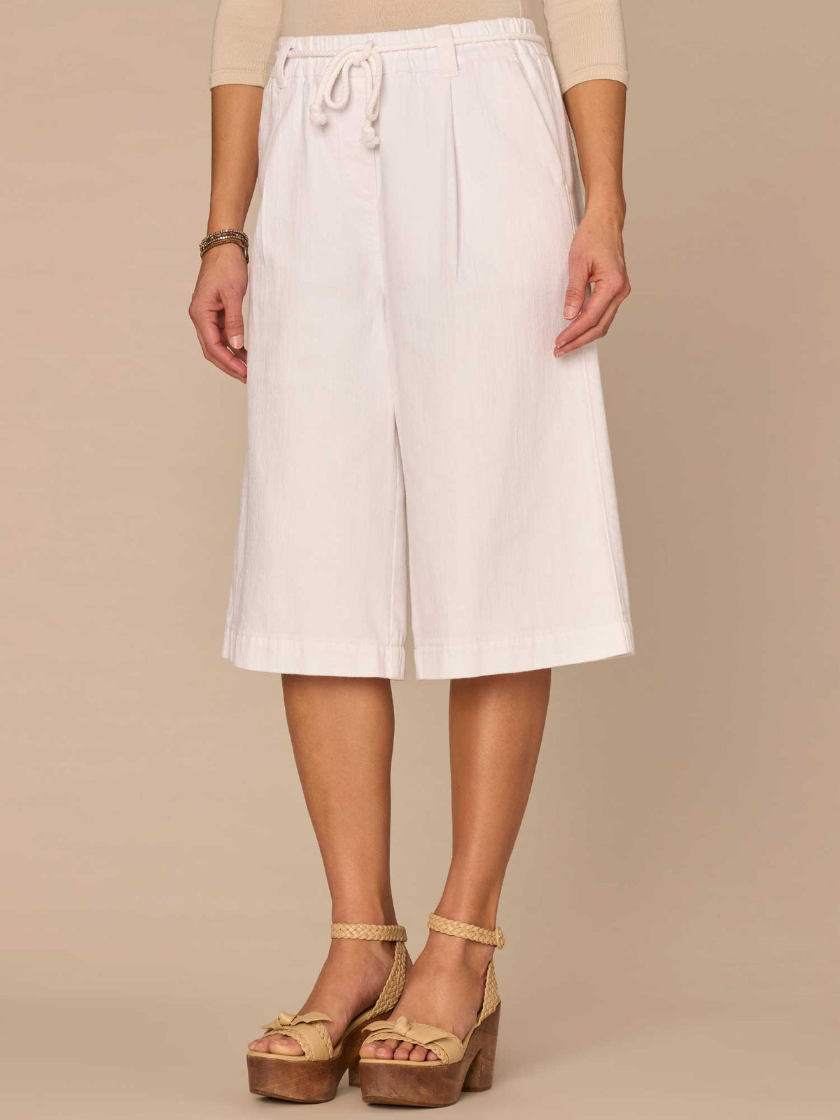 "Ab"leisure Skyrise Spade Pocket Petite Bermuda Shorts with Rope Belt
