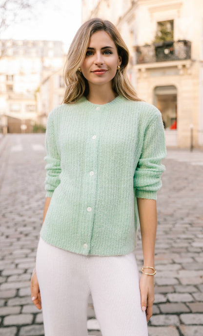 Bianca Boucle Cashmere Cardigan