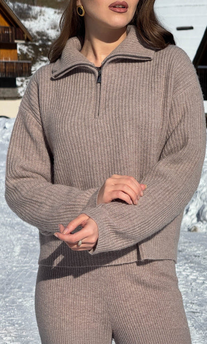 Cortina Cashmere Half-Zip Sweater