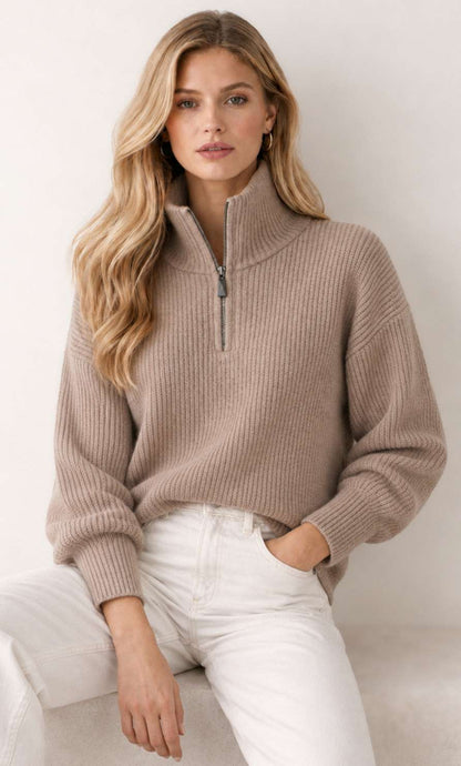 Cortina Cashmere Half-Zip Sweater