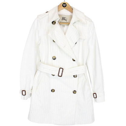 Burberry London Pinstripe Trench Coat Medium