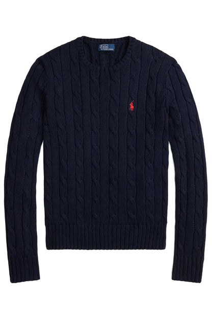 POLO RALPH LAUREN Maglia a girocollo in cotone a trecce