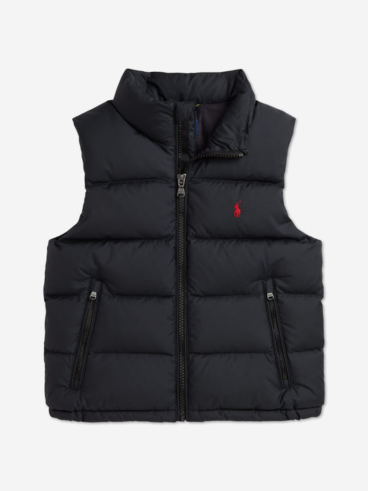 Ralph Lauren Boys Down Padded Gilet in Black