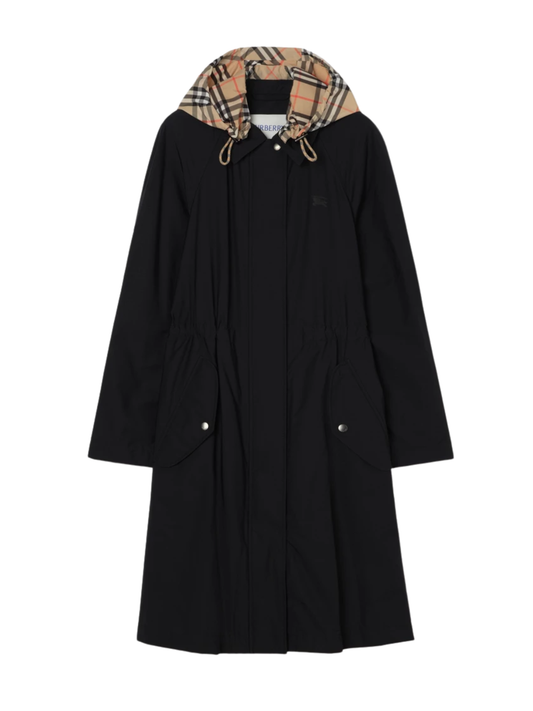 BURBERRY WOMEN Newbury Hooded Parka Black
