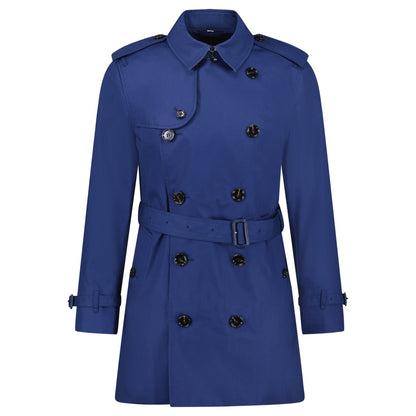 Burberry 'Brockham' Double Breasted Belted Trench Jacket Navy