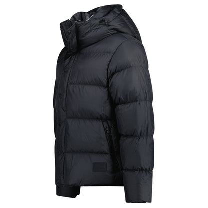 Burberry 'Halsby' Hooded Check Down Jacket Black