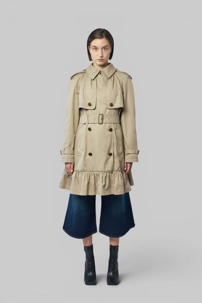 Short Gabardine Tillydrine Trench Coat