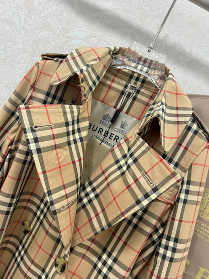 BURBERRY PLAID TRENCH COAT 275085